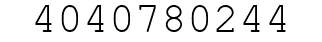 Number 4040780244.