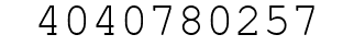 Number 4040780257.