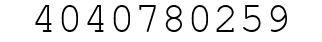 Number 4040780259.