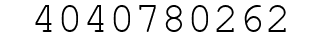Number 4040780262.