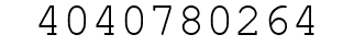 Number 4040780264.
