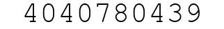 Number 4040780439.