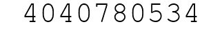 Number 4040780534.