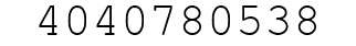 Number 4040780538.