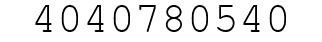 Number 4040780540.