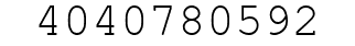Number 4040780592.