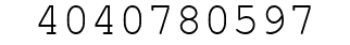 Number 4040780597.