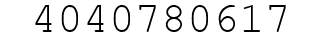 Number 4040780617.