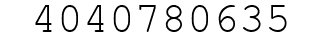 Number 4040780635.