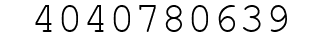 Number 4040780639.