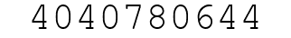 Number 4040780644.