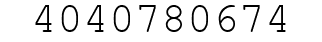 Number 4040780674.