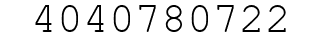 Number 4040780722.