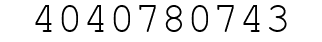 Number 4040780743.