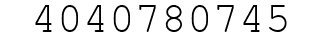 Number 4040780745.