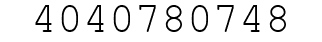Number 4040780748.