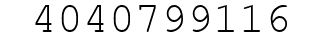 Number 4040799116.