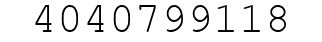 Number 4040799118.