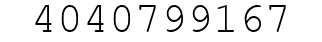 Number 4040799167.