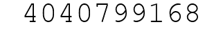 Number 4040799168.