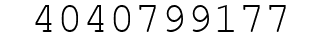 Number 4040799177.