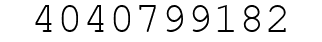 Number 4040799182.