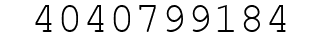 Number 4040799184.