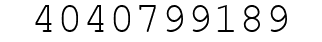 Number 4040799189.