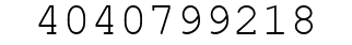 Number 4040799218.