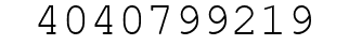 Number 4040799219.