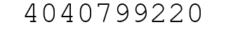 Number 4040799220.
