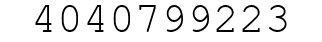 Number 4040799223.