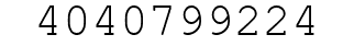Number 4040799224.
