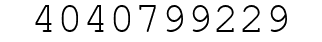 Number 4040799229.