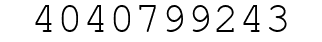 Number 4040799243.