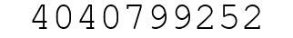 Number 4040799252.