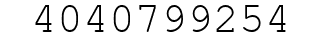 Number 4040799254.