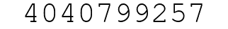 Number 4040799257.