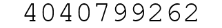 Number 4040799262.