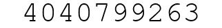 Number 4040799263.