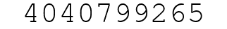Number 4040799265.