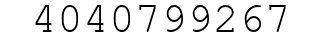 Number 4040799267.