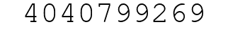 Number 4040799269.
