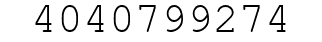 Number 4040799274.