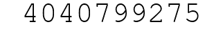 Number 4040799275.