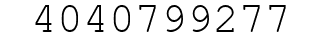 Number 4040799277.