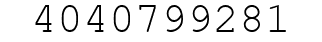 Number 4040799281.