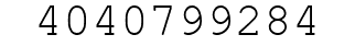 Number 4040799284.