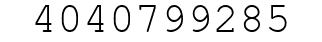 Number 4040799285.