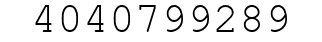 Number 4040799289.